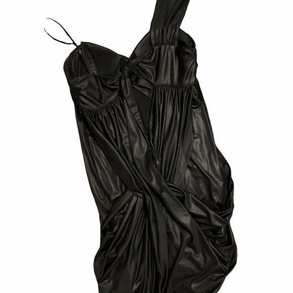 BCBG Generation Charcoal Draped Dress - M - Picture 6 of 6